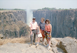 Derek, Fiona and June at victoria falls